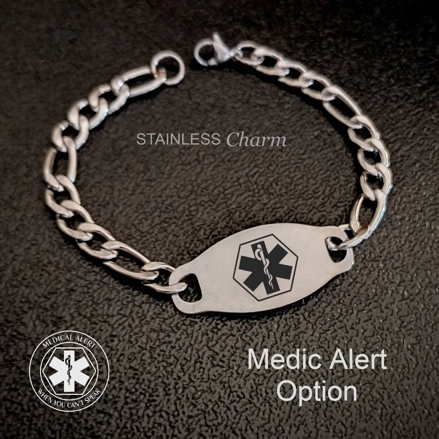 Stainless Steel Medical Alert Bracelet