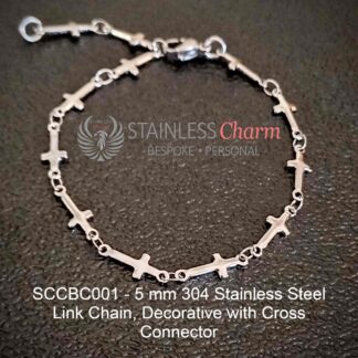 Cross Chaim Connector Charm Bracelet - SCCBC001