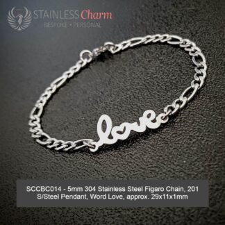 STAINLESS STEEL CHARM BRACELET
