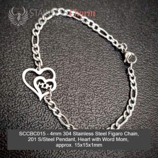 STAINLESS STEEL CHARM BRACELET