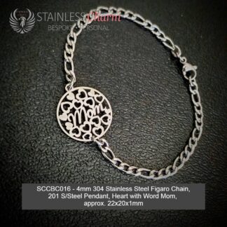 STAINLESS STEEL CHARM BRACELET