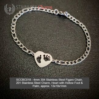 STAINLESS STEEL CHARM BRACELET