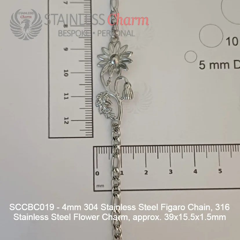 STAINLESS STEEL CHARM BRACELET