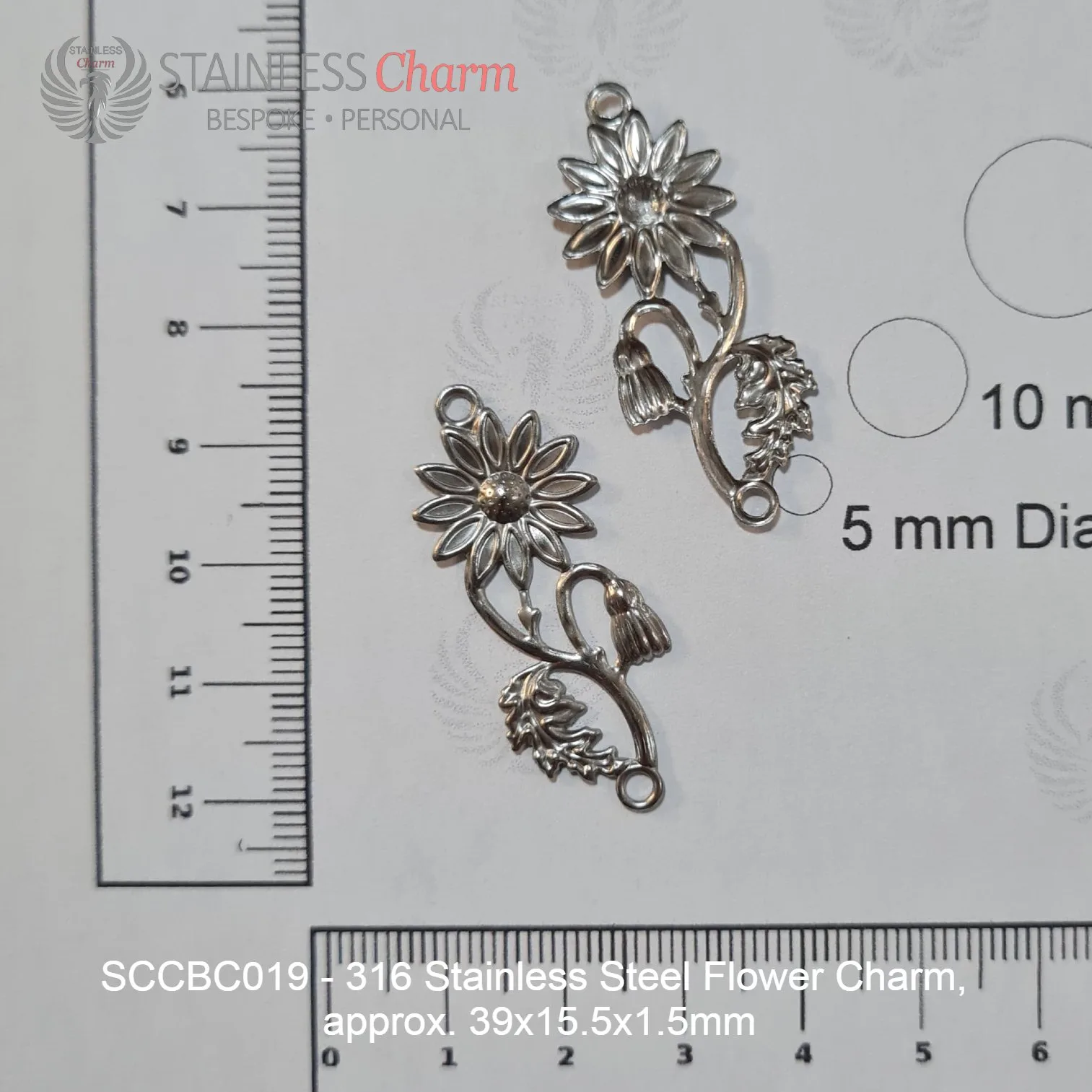 STAINLESS STEEL CHARM BRACELET