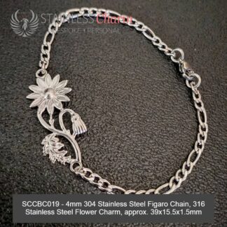 STAINLESS STEEL CHARM BRACELET