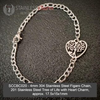STAINLESS STEEL CHARM BRACELET