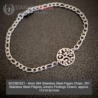 STAINLESS STEEL CHARM BRACELET