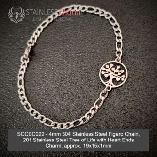 STAINLESS STEEL CHARM BRACELET