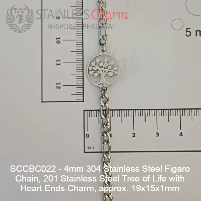 STAINLESS STEEL CHARM BRACELET