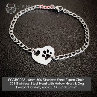 STAINLESS STEEL CHARM BRACELET