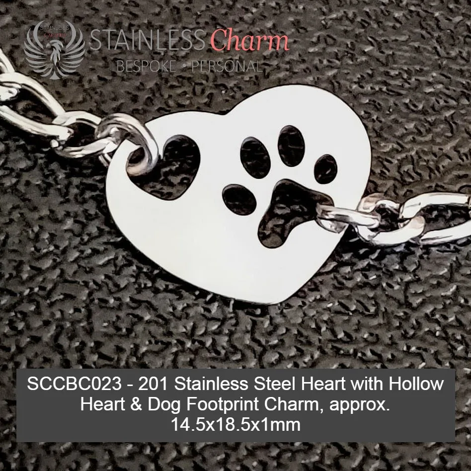 STAINLESS STEEL CHARM BRACELET