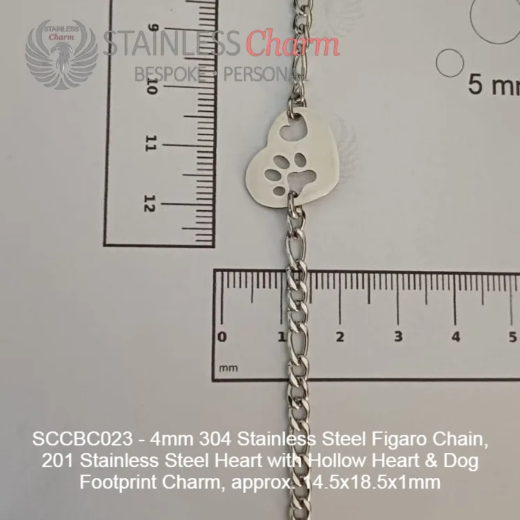 STAINLESS STEEL CHARM BRACELET