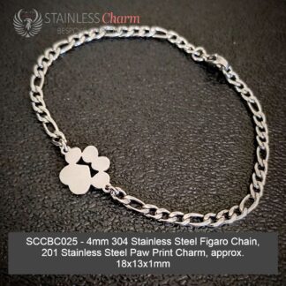 STAINLESS STEEL CHARM BRACELET