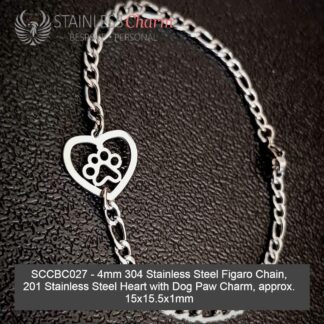 STAINLESS STEEL CHARM BRACELET