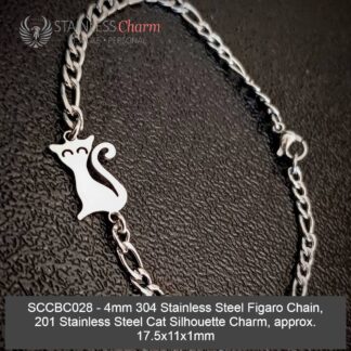 STAINLESS STEEL CHARM BRACELET