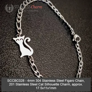 STAINLESS STEEL CHARM BRACELET