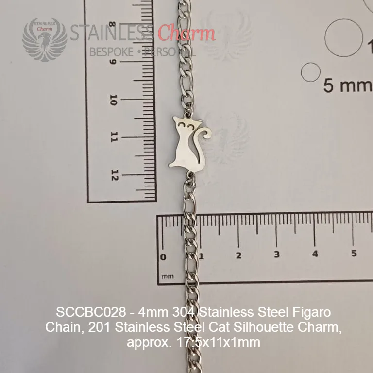 STAINLESS STEEL CHARM BRACELET