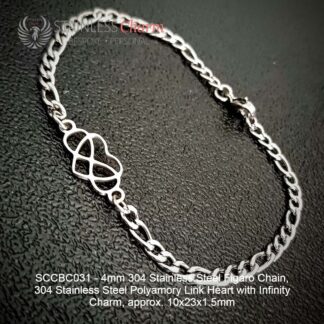 STAINLESS STEEL CHARM BRACELET