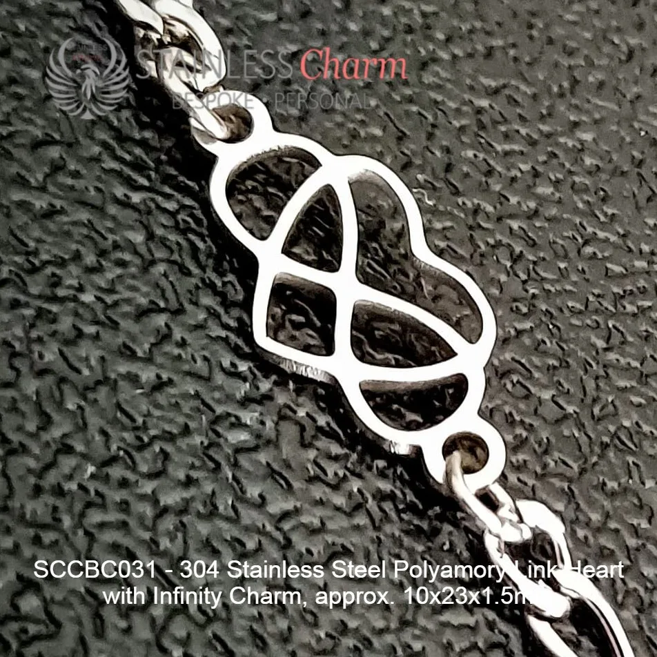 STAINLESS STEEL CHARM BRACELET