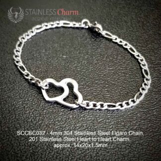 STAINLESS STEEL CHARM BRACELET