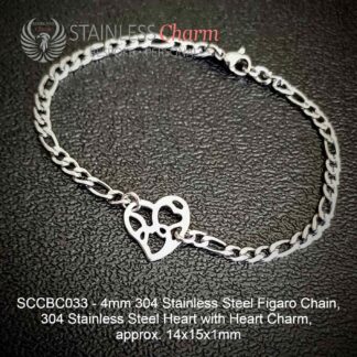 STAINLESS STEEL CHARM BRACELET