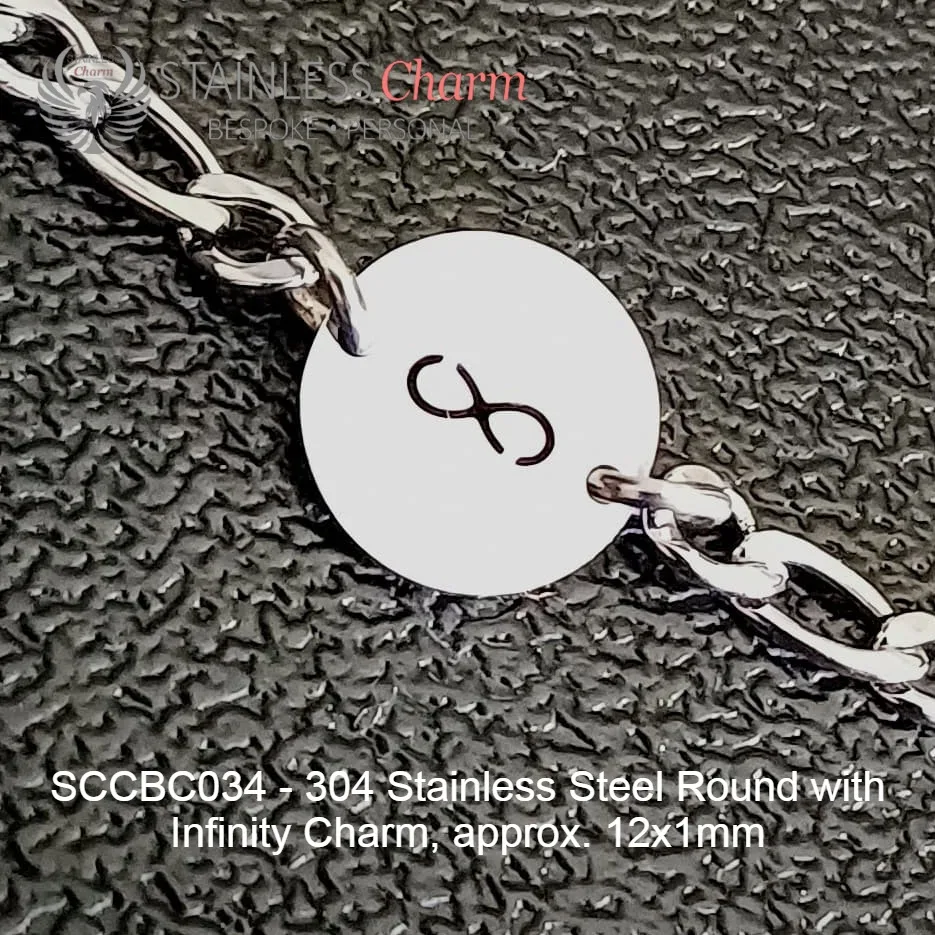 STAINLESS STEEL CHARM BRACELET