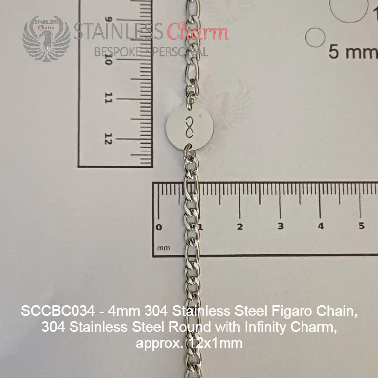 STAINLESS STEEL CHARM BRACELET