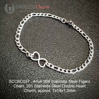 STAINLESS STEEL CHARM BRACELET