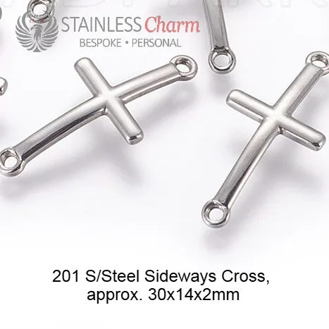 Sideways Cross Charm Bracelet - SCCBC008 - Image 4