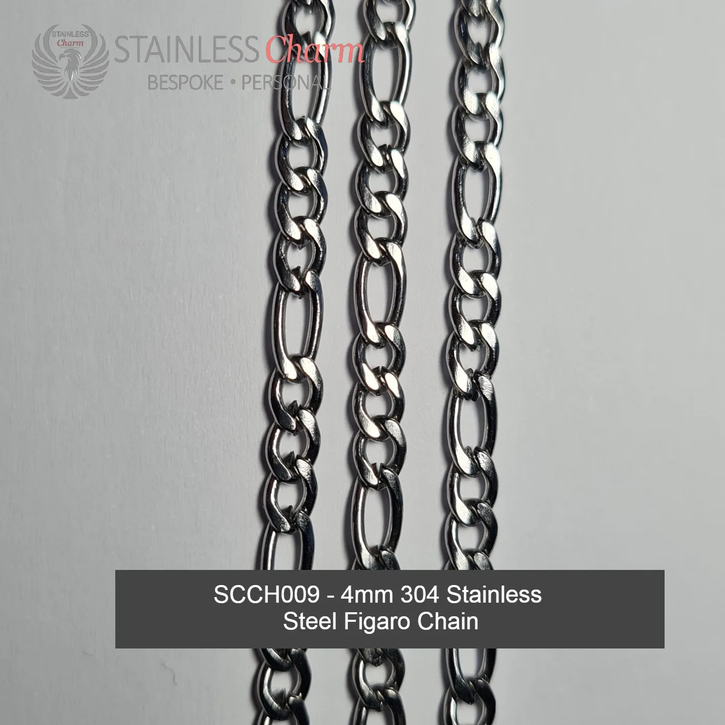 STAINLESS STEEL CHARM BRACELET
