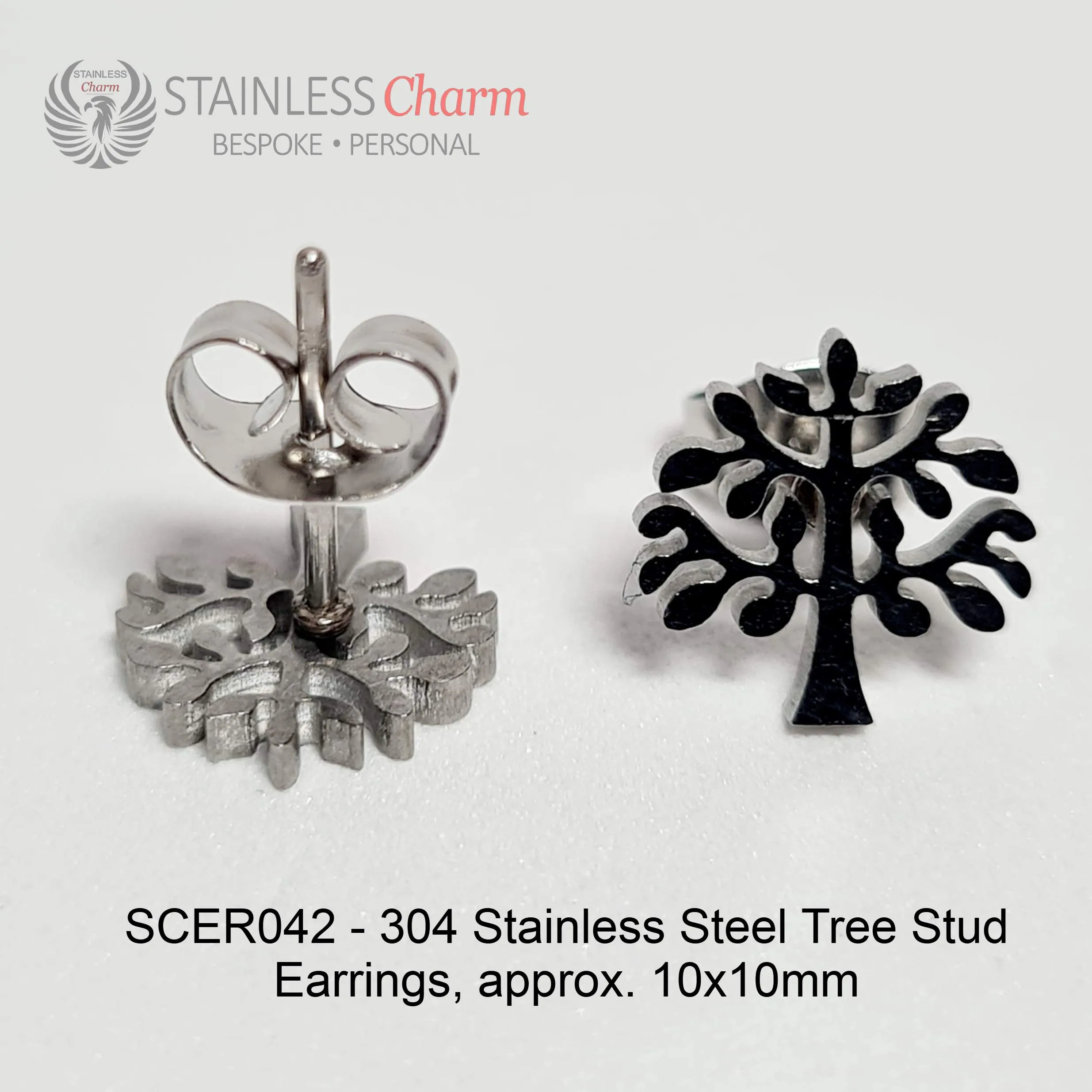 Tree Shape Stud Earrings - SCER042 - Image 3