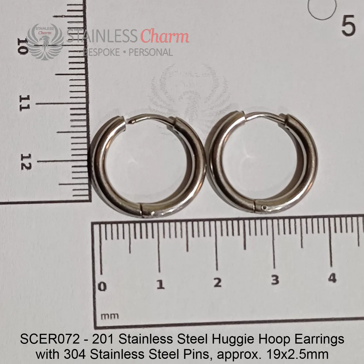 Huggie Hoop Earrings - SCER072 - Image 3