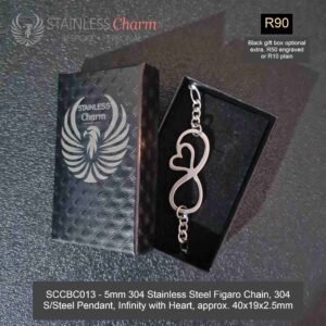 STAINLESS STEEL CHARM BRACELET