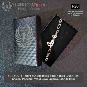 STAINLESS STEEL CHARM BRACELET