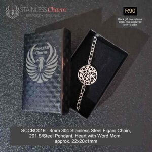 STAINLESS STEEL CHARM BRACELET