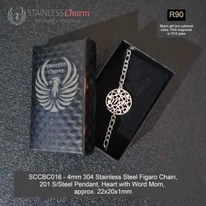 STAINLESS STEEL CHARM BRACELET