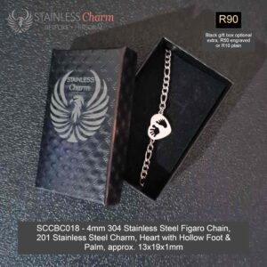 STAINLESS STEEL CHARM BRACELET