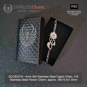 STAINLESS STEEL CHARM BRACELET