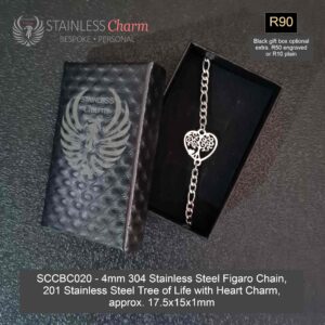 STAINLESS STEEL CHARM BRACELET