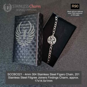 STAINLESS STEEL CHARM BRACELET