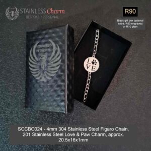 STAINLESS STEEL CHARM BRACELET