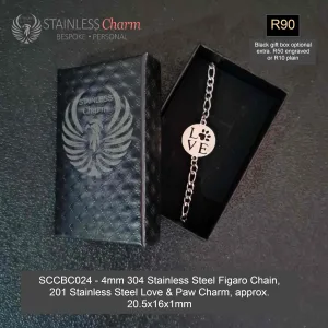 STAINLESS STEEL CHARM BRACELET