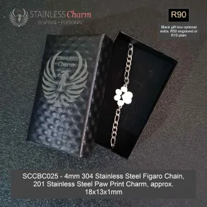 STAINLESS STEEL CHARM BRACELET