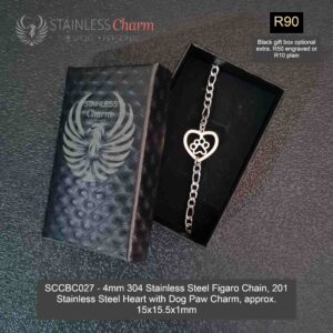 STAINLESS STEEL CHARM BRACELET