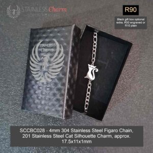 STAINLESS STEEL CHARM BRACELET