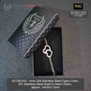 STAINLESS STEEL CHARM BRACELET