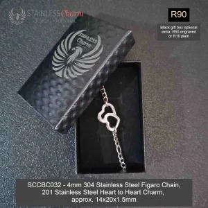 STAINLESS STEEL CHARM BRACELET