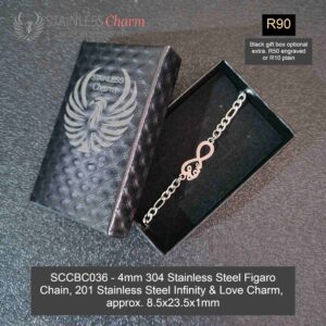 STAINLESS STEEL CHARM BRACELET