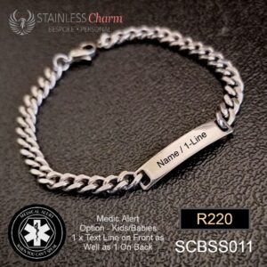 Stainless Steel Medical Alert Bracelet