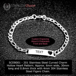 Stainless Steel Engraving Bracelet